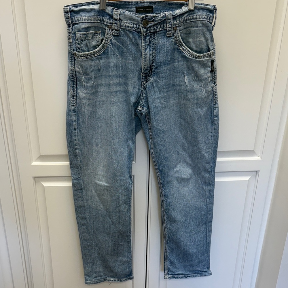 Silver Jeans Light Blue Relaxed Fit Denim 34 x 28